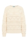 Preview: Gemusterter Strickpullover - off-white